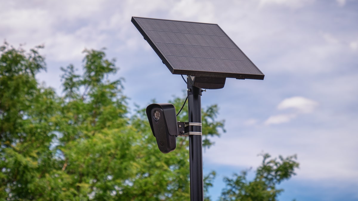 Flock Safety automated license plate reader camera in Aurora, Colorado