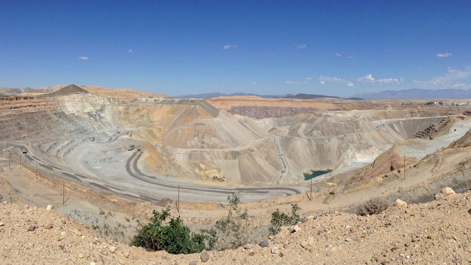 Open-pit copper mine in Pima County, Arizona