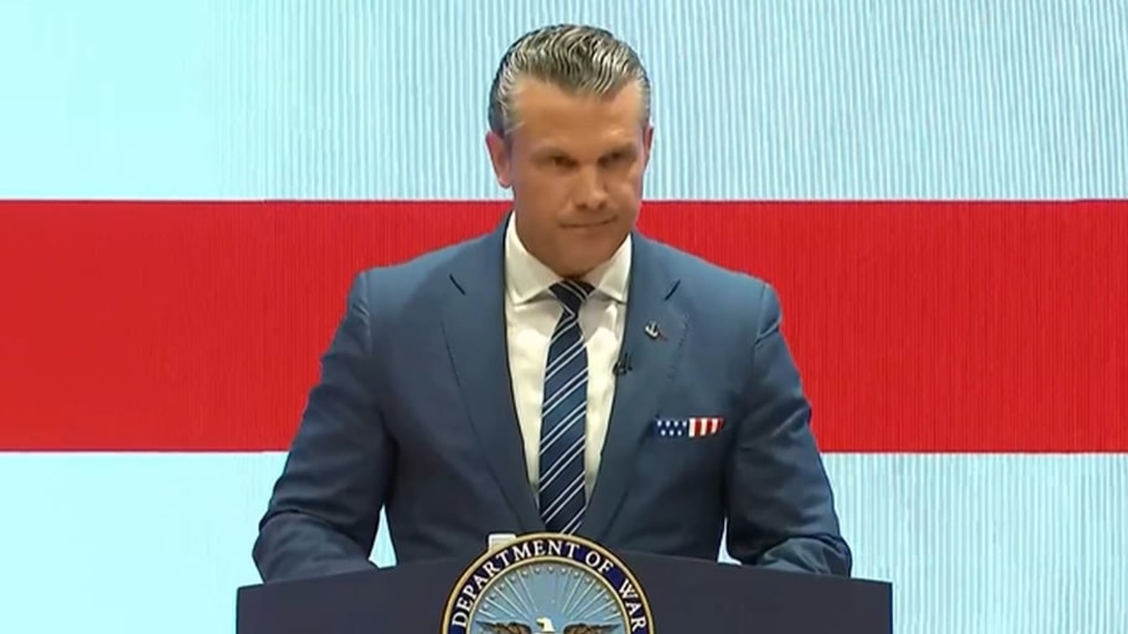 Pete Hegseth announcing military initiatives at Quantico on September 30, 2026