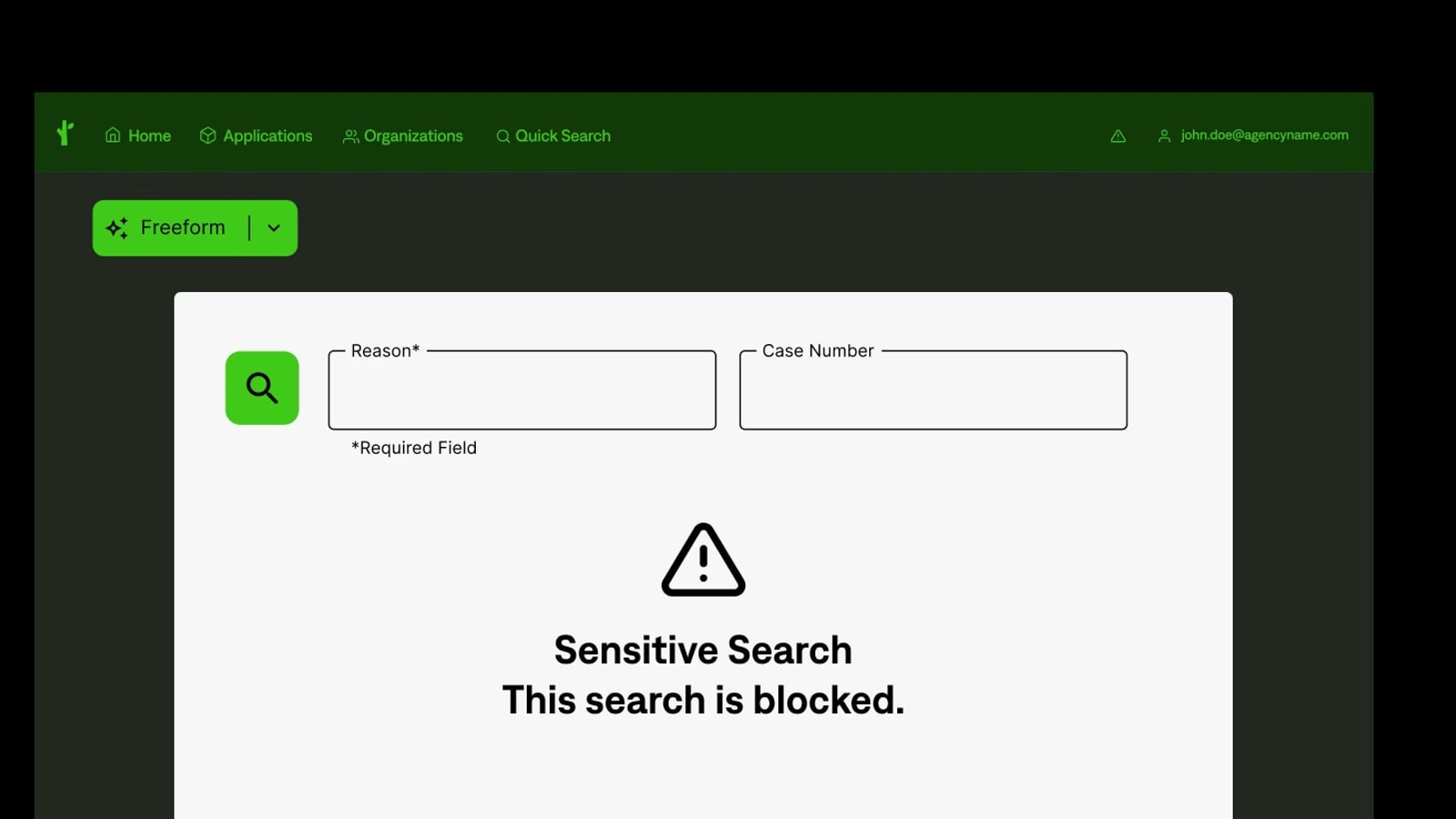 Flock Safety vehicle-search system interface