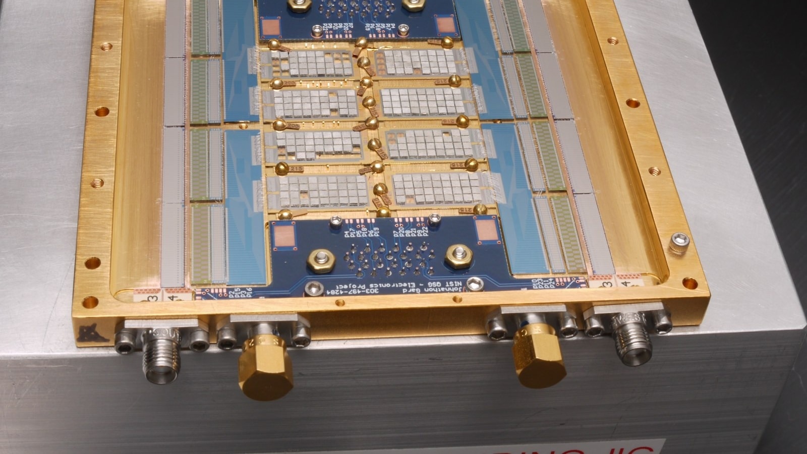 Array of approximately 250 gamma-ray transition edge sensors used in the NIST study