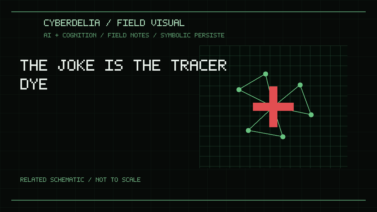 Cyberdelia related schematic for The Joke Is the Tracer Dye
