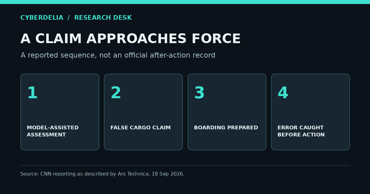 A claim approaches force: A reported sequence, not an official after-action record