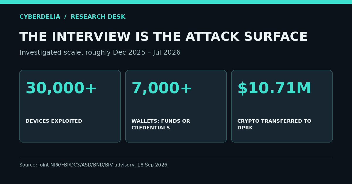 The interview is the attack surface: Investigated scale, roughly Dec 2025 – Jul 2026