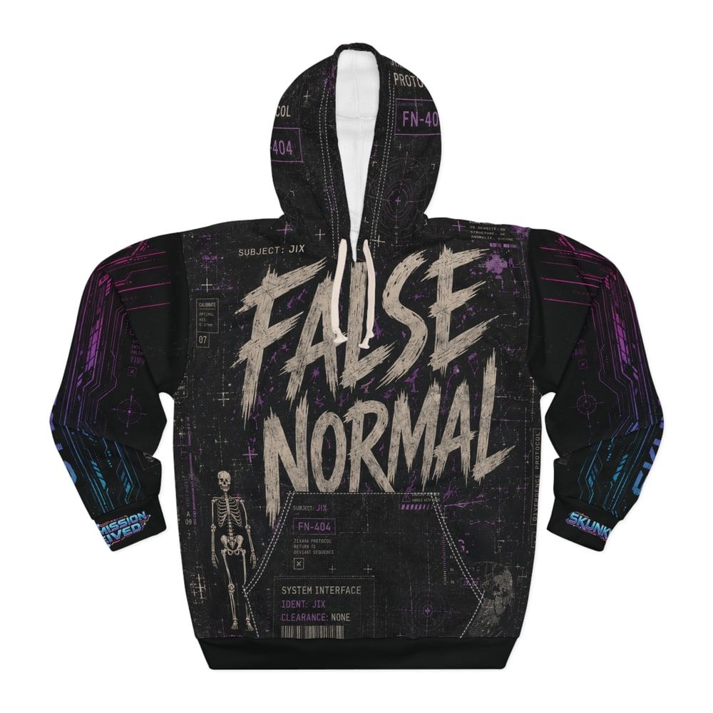 Exact live Jixara Protocol sleeve pattern number two hoodie front.