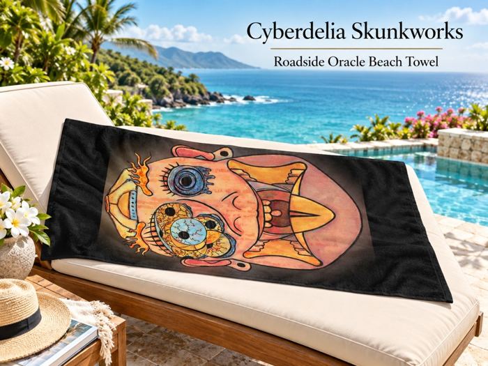 Desert Fever Beach towel — current Cyberdelia store image