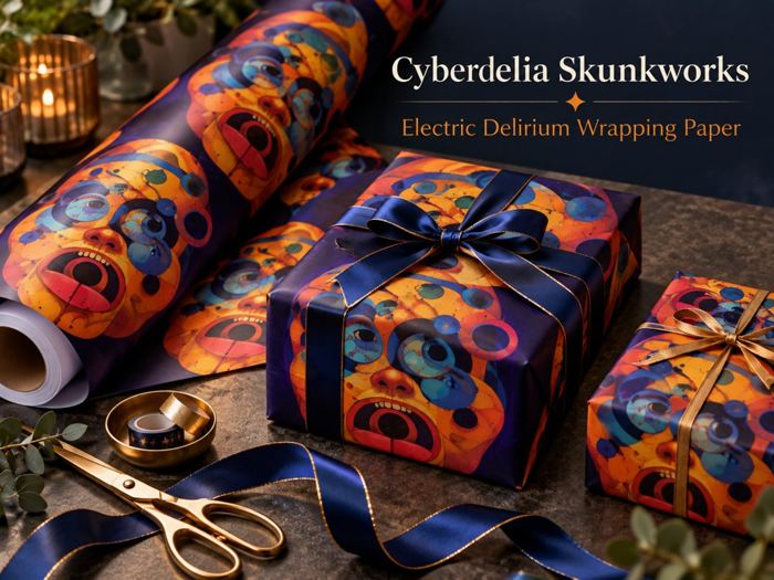 Electric Delirium Gift wrap — current Cyberdelia store image