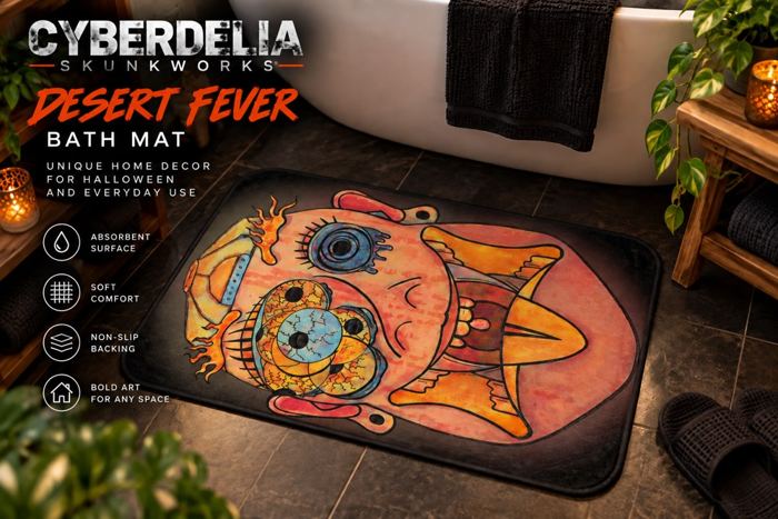 Desert Fever Bath mat — current Cyberdelia store image