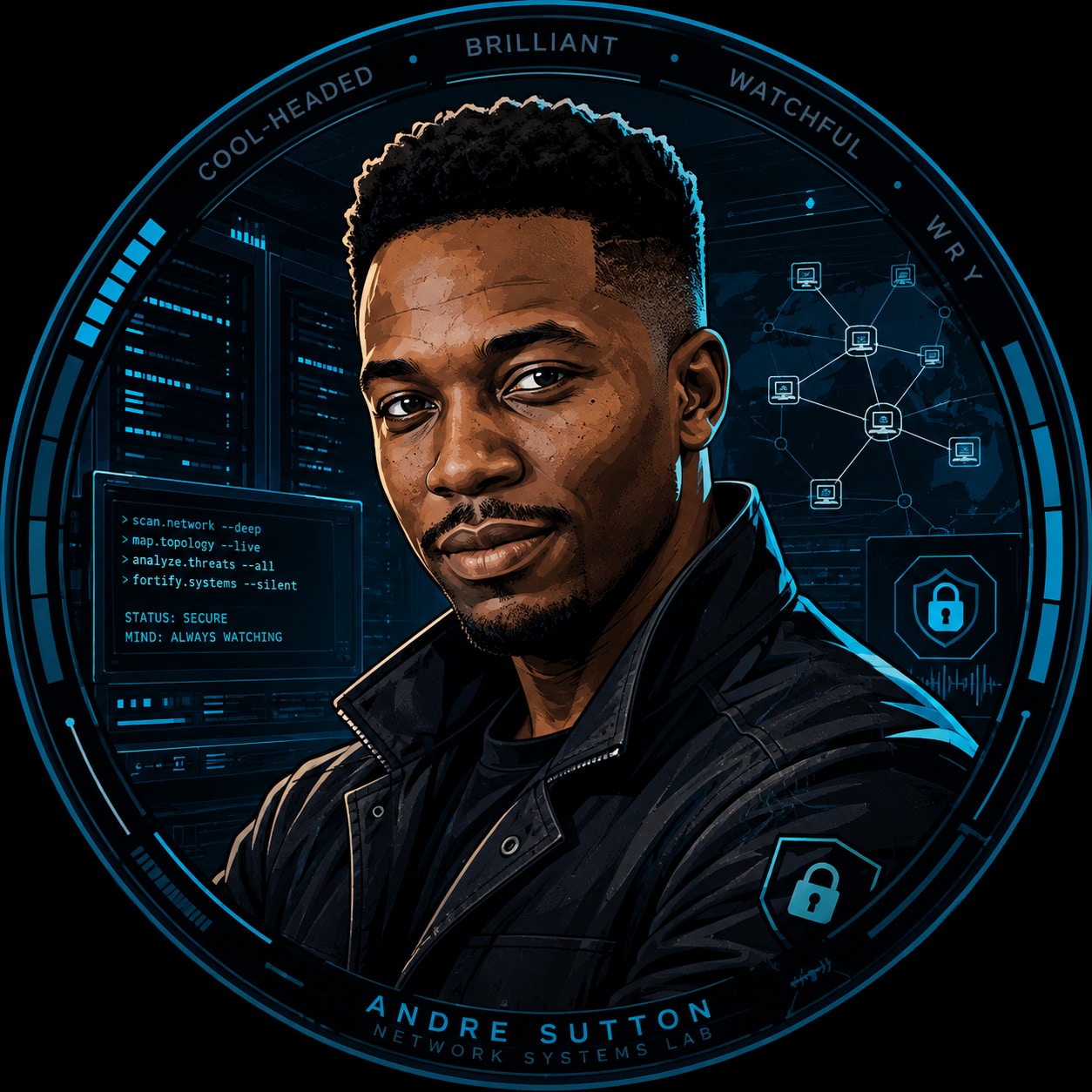Andre Sutton cybersecurity badge
