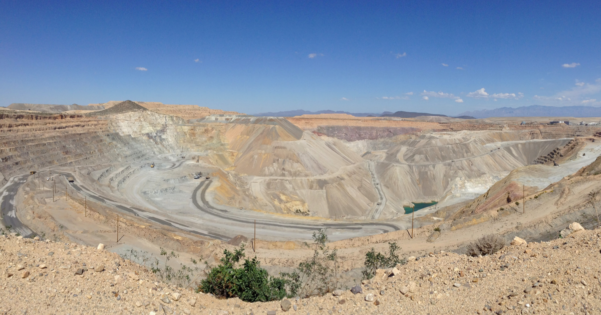Open-pit copper mine in Pima County, Arizona